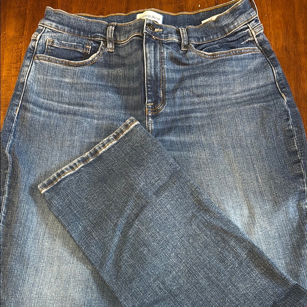 Studio Blue Straight Leg Jeans with Subtle Fading NWOT